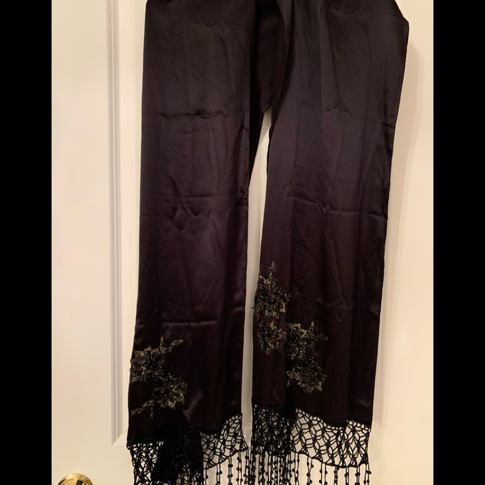 NWT Sue Wong Nocturne 100% Silk Embroidered and Beaded Wrap/Scarf